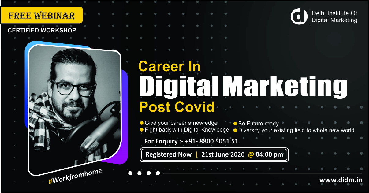 DIGITAL MARKETING Webinar CAREER IN DIGITAL MARKETING