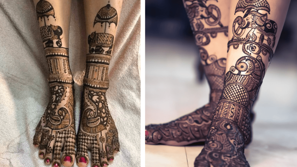 Mehndi design for Legs