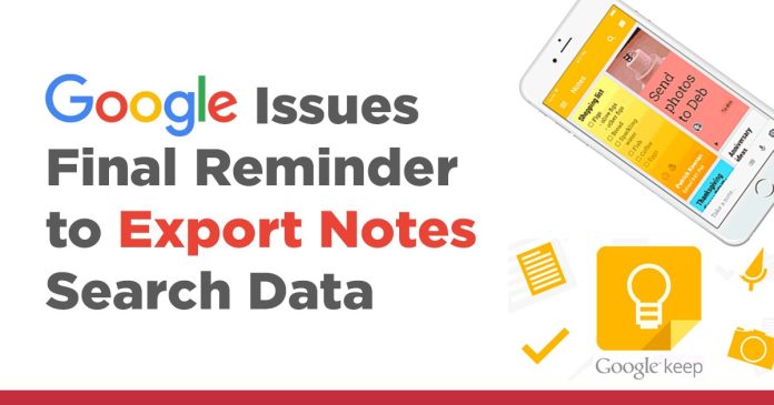 Featured image Export Google Notes Feature Search Data