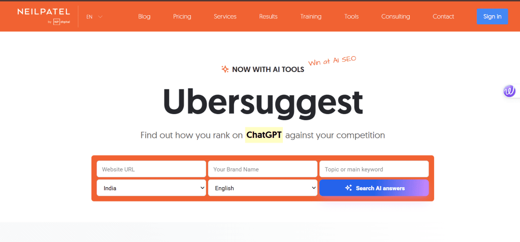 Ubersuggest